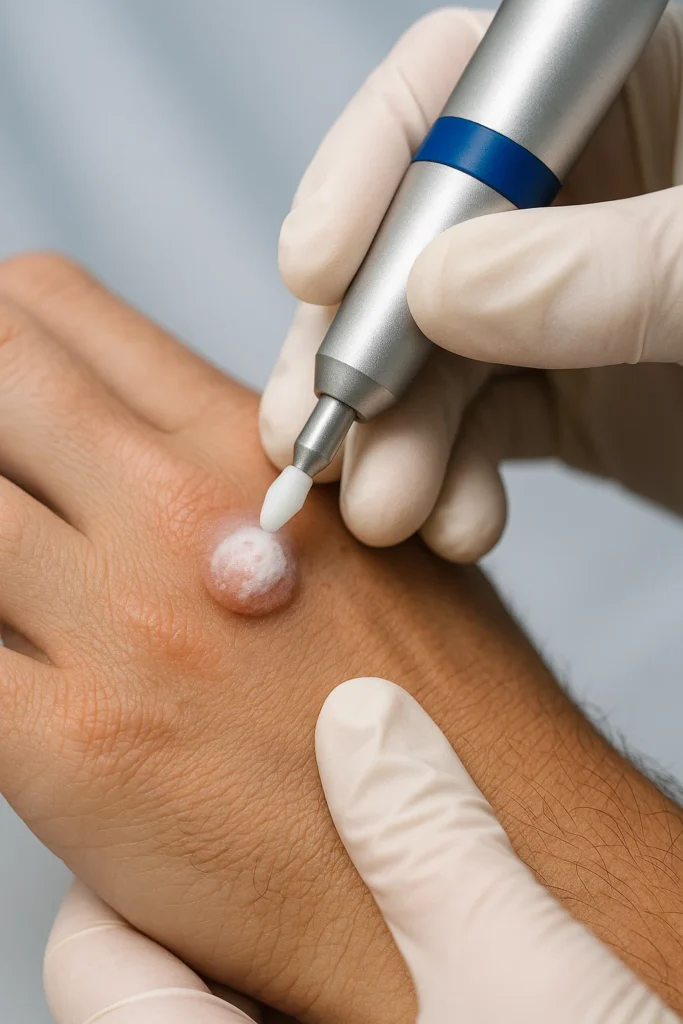 example of wart removal Willesden using cryopen