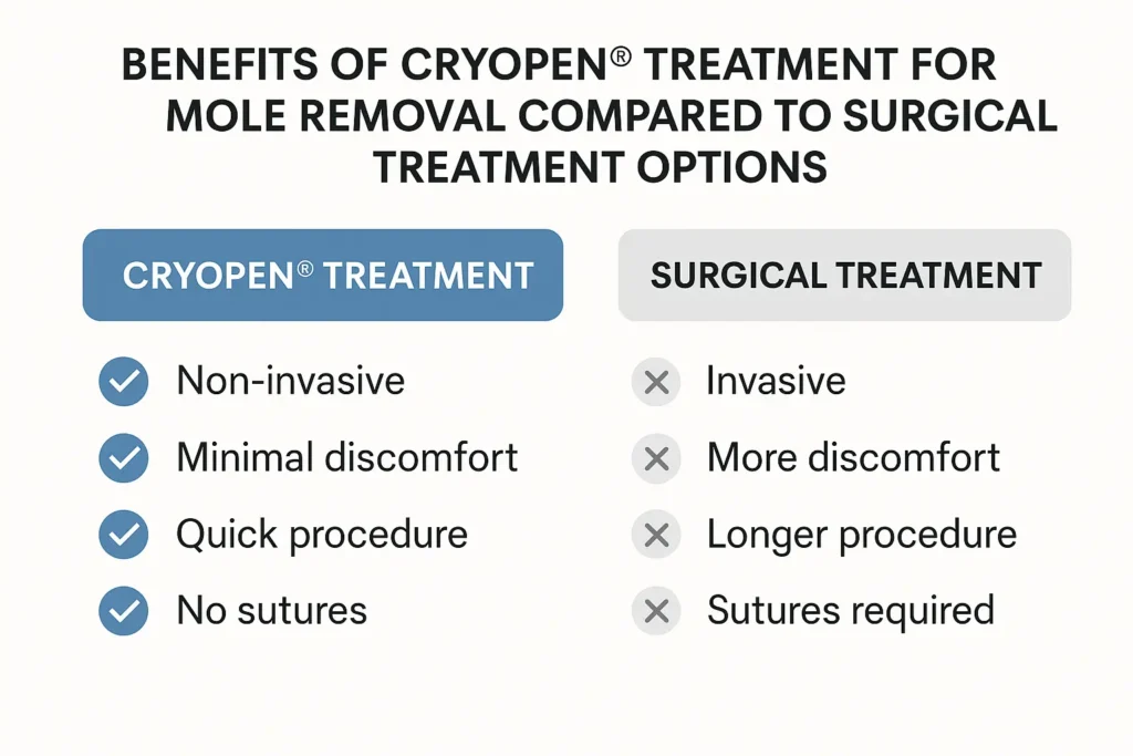 Benefits of facial mole removal Willesden - call our team today to book a consultation